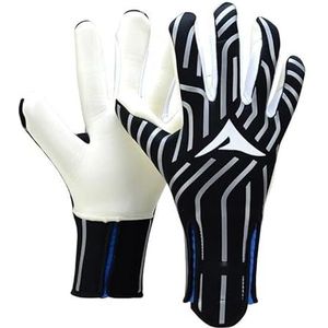 Voetbal keepershandschoenen Latex 4 mm verdikte bescherming Keeper Sport Voetbal Keepersvoetbalhandschoenen (Color : Black silver, Size : 80m)