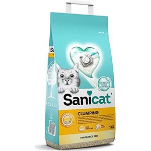Sanicat PSANCLUN016L31 Clumping White Unscented 16L, 13,9 Kg