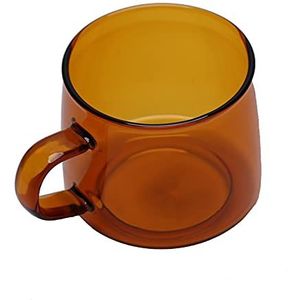 Melkmok, koffiekopje van borosilicaatglas Kristal voor café voor thuis(amber)