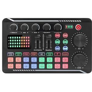 DJ-apparatuur Microfoon Geluidskaart Console Studio Geluidskaart Kit Kabel Telefoon Mengcomputer Live Voice Mixer F998 Geluidskaart - Ongelooflijk veelzijdig(Only Sound Card)