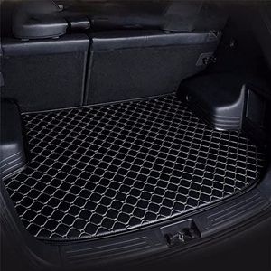 Kofferbakmatten voor Dacia Spring 2021 2022 2023 2024 2025, Antikras Antislip LederenTapijten Kofferbakbeschermer Pad Interieur Accessoires,A-Black beige