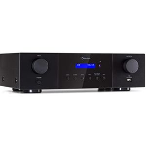 Auna AMP-4000 DAB hifi stereo versterker, DAB+ radio, USB afstandsbediening, versterker met led display, zwart
