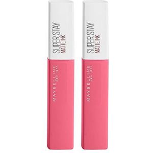 Maybelline New York Superstay Matte Ink Lips Covering en is een uniform resultaat met Punta Punta Applicator 125 Inspirator Long Landation 16H - 2 Lipsticks