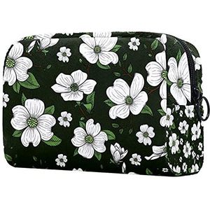 Bloemen Roze Make-up Bag Rits Pouch Reizen Cosmetische Organizer voor Vrouwen en Meisjes