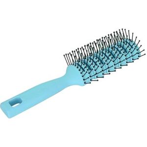 Fangzichen Ontwarrende haarborstel, antistatische antislip geventileerde massagehaarborstel met ophanggat voor haarverzorging (blauw)