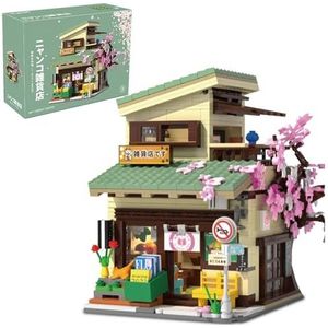 Japanse Kitty's Kruidenier Bouwsteen Bouwset 921/pcs MOC Street View Series Huis Modulair Huis Bouwsteen Model Set voor tieners en volwassenen compatibel met lego(A)