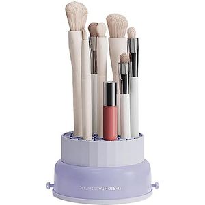 luchtdrogende make-up borstel | Make-up borstelhouder,Siliconen borstel reinigingspad met houder cosmetische borstel organizer houder voor meisjes vrouwen Ingyun