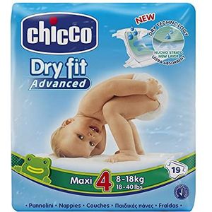 Chicco DryFit Ultra Absorberende Luiers, Maat 4, 8-18 kg, 19 Stuk