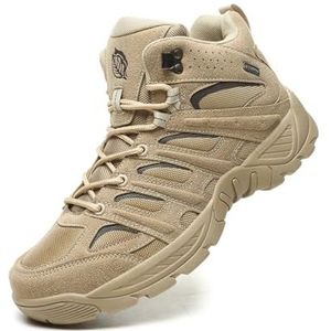 Mannen Lente Militaire Laarzen Outdoor Wandelen Sneakers Platform Korte Laarzen Desert Combat Enkellaarzen, Zand Kleur, 41 EU