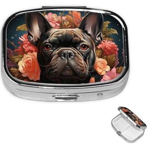 Pil Case Rechthoek 3 Compartiment Pillendoos Ronde Pil Organiseer Metalen Waterdichte Geneeskunde Organizer Doos voor Reizen Kleine Pillen Container Draagbaar voor Supplementen