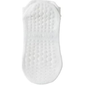 YIJIANUO Mesh Ademend Yoga Sokken Vrouwen Katoen Laag Cut Korte Gym Fitness Dance Sport Sokken Professionele Antislip Vloer Pilates Sokken, Wit, 34