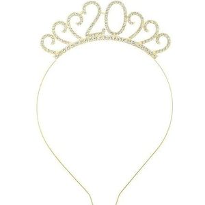 3-delige kroon haarband hoofddeksel, prinses kroon hoofdband for vrouwen, meisjes, bruiden, bruiloft, schoolbal, verjaardagsfeestje (Color : Age 20-Style 1_3Pcs)