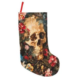 Bloemen Schedel Print Kerst Kousen,Vakantie Party Decoraties