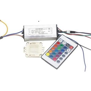 LED Driver 10W 20W 30W 50W 100W Wit/Warm Wit/RGB Chip Voeding Projector Kralen Verlichting Adapter Waterdicht (Kleur: RGB Chip Met Driver, Maat: 30W)