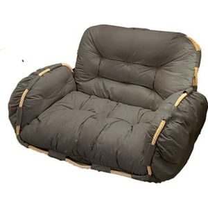 FZDZ —Converteerbare opvouwbare slaapbank, tatami sofa stoel met extra grote armleuningen, moderne zachte comfortabele stoffen vloer en futon bank, slaapstoel roze-eenpersoons (kleur: donkergrijs,