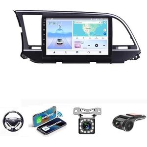 Android 13 Auto Stereo MP5 Player 9'' Screen Autoradio Voor Hyundai Elantra 6 2016-2018 Car-play Android Auto GPS-navigatie Bluetooth RDS FM AM DAB+ Radio Stuurbediening Voice Control(NF-6 8Core 8+12