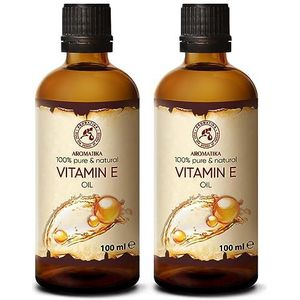 Vitamine E-olie, 200 ml, voor gezicht, huid, lichaam, haar, anti-aging olie tegen alle soorten rimpels, ideaal voor de gevoelige huid