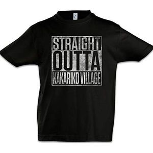 Urban Backwoods Straight Outta Kakariko Village Kinder Jongens T-Shirt Zwart Maat 12 Jaar