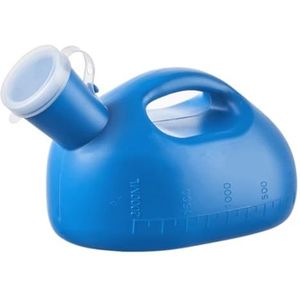 2000 Ml Urinoirs For Mannen Met Morsbestendig Dopdeksel, Draagbare Plastic Plasflessen Met Handbediening, Mannelijk Urinoir Urine-opvangcontainer For Ziekenhuis, Incontinentie, Ouderen, Autorijden, Ka