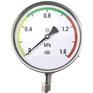 Alle roestvrijstalen manometer micro-drukmeter anti-vibratiedrukmeter manometer(0~16)