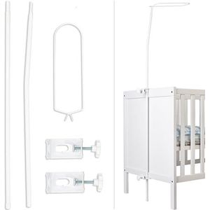 Babykajo Bedhemel stang - monteerbare hemelstang voor babybedden. Frame van metaal voor babybedhemel jongens en meisjes - frame zonder bedhemel.