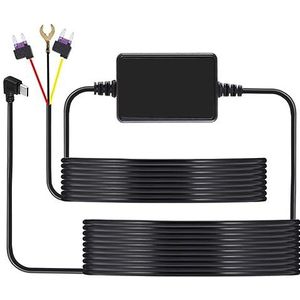 Hardwire Kit voor F7N type C-versie dashcam: type C-aansluiting hardwire-kit voor dashcam, parkeerbewaking, 12 V/24 V naar 5 V, dashcam hardwire met laagspanningsbeveiliging