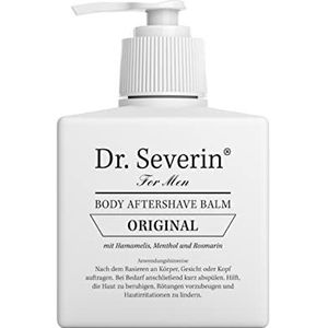 Dr. Severin® Men Original Body Aftershave Balsem I tegen scheerpuistjes I verlicht irritaties I verkoelend effect I aluminiumvrij I veganistisch I 2 in 1 I voor het hele lichaam I pompdispenser I 200 ml