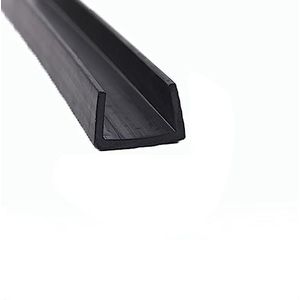 U-vormige randafwerking, rubberen randafwerking, U-vormige rubberen randafwerking, 3,28 ft zwarte beschermlaag, metalen beschermlaag 20 mm x 6 mm(13mm x 22mm)