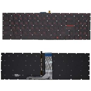 US/RU laptoptoetsenbord met achtergrondverlichting voor MSI GT72 GS63 GE72 GL62M CX72 PX60 GE62 GP62 GV62 CR72 GL65 PE70 PE60(RU Red Backlit)