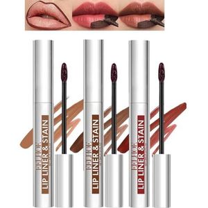 Baorder 3-delige Peel Off Liner Set, Potlood-Peel Off Stain, Plump Liner, Langhoudende Stain, doordrenkt met hyaluronzuur en vitamine E, voor alle huidtypes