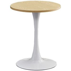 Prachtige ronde tafel, eenvoudige zakelijke onderhandelingssalontafel, H75CM balkon witte vrijetijdstafel, kleine familie eettafel, kleine ontvangsttafel (kleur: B, maat: 60 cm)