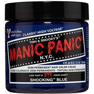 Manic Panic Shocking Blue Classic Crème, veganistische en diervriendelijke semi-permanente haarkleur, 118 ml