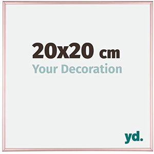 Your Decoration - Fotolijst 20x20 cm - Aluminium Fotolijst met Acrylglas - Ontspiegeld Glas - Uitstekende Kwaliteit - Koper - Kent,