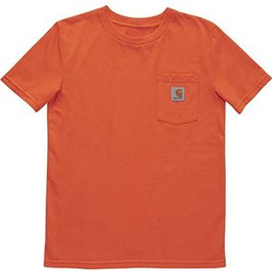 Carhartt T-shirt met korte mouwen voor jongens, Exotische Oranje Heather, 10-12