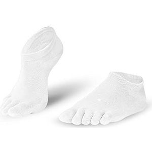 Knitido Dr. Foot® Silver Protect Antimicrobiële sneaker teensokken met zilverdraden voor dames en heren, tegen zweet en voetschimmelinfecties, maat: 35-38, kleur: wit (002)