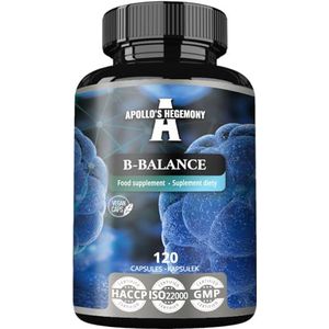 B-Balance 120 Vegan Capsules - Vitamine B-complex bevat vitamine B1, B2, B6, B12, foliumzuur en meer - 4 Maanden Bevoorrading - Ondersteunt de algehele gezondheid - van Apollo's Hegemony