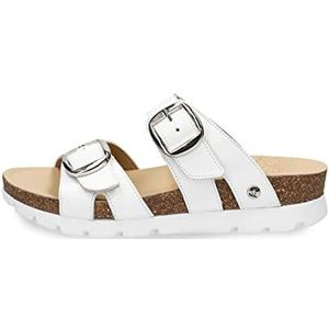 Panama Jack Shirley B4 Flat Sandaal voor dames, Blanco B4, 37 EU