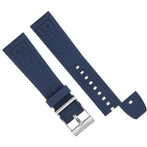 INSTR 22mm 24mm waterdichte rubberen band voor Breitling AVENGER DIVER PRO horlogebanden voor NAVITIMER WORLD (Color : 303S, Size : 22mm)