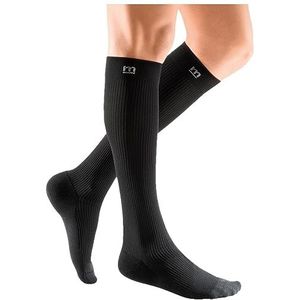 medi mediven active compressiekousen | Compressie-kniekousen met hielversterking | KKL 2 | Zwart | Maat: I | Gesl. Kant | Kort