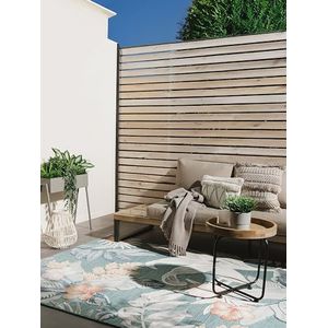 benuta Flora Basic tapijt - synthetische vezel - geschikt voor buiten - rechthoekig en in stijl: botanicals en bloemen - onderhoudsvriendelijk voor woonkamer slaapkamer, multicolor B4, 120 x 170 cm