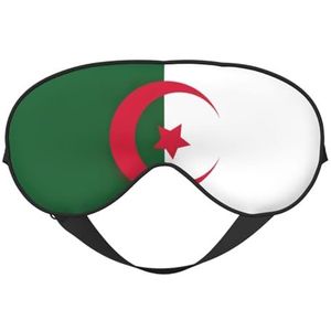 sttung Vlag van Algerije Print Travel - Friendly Sleep Soft Eye Mask: Compact, lichtgewicht, verstelbare riem