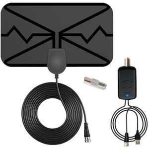 liuchanghe Krachtige, versterkte interne tv-antenne, kan DVB-T2-signalen binnen een bereik van 250 km ontvangen, digitale terrestrische antenne ondersteunt Smart TV 4K HD/1080P