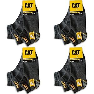 Caterpillar 12 Paar CAT WORK SNEAKERS SOCKS Werk Sneakers Sneaker Sokken Werk Sokken Kousen Maat 39-50 (43-46, Grijs)