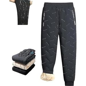 Heren Joggingbroek, Winter Fleece Gevoerd, Thermische Joggingbroek, Unisex, Waterdichte Broek Maten, Dikke Warme Casual Sportbroek, Winterbroek Met Zakken, M-7XL(Gray A,7XL)