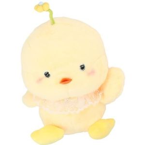 BROLEO Kip, pluche pop, realistische scheurvaste kip, pluche pop voor kamer (gele broodje)