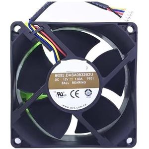 Voor AVC DASA0832B2U PT01 DC 12V 1.00A 80x80x32mm 4-draads serverkoelventilator