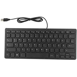 Bedraad Toetsenbord, TT-A01 78 Toetsen USB-toetsenbord Dempen Ultradunne Mini Russisch/Frans/Duits Toetsenbord voor Pc Laptop Desktopcomputer(Duitse)