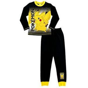 Pokémon, Pokemon pyjama voor jongens met Pikachu, Gamer Gaming Pjs, zwart, leeftijd 5-12 jaar, Pokemon - Pikachu, 9-10 jaar
