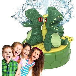 Dino Sproeier | Cartoon 360 graden rotatie dinosaurus watersproeier - Tuinsproeier Zomerwaterspeelgoed, dinosaurussproeiers voor kinderen, jongens, meisjes, sproeier voor buitenactiviteiten Qiongni