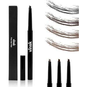 vinsk® UNISEX Fine Hair Filler l 2-in-1 product - baardvuller & wenkbrauwpotlood l Ideaal voor het opvullen van gaten in de baard of wenkbrauwen